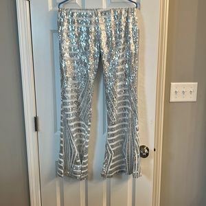 Bellbottom, sequin pants. Size XL